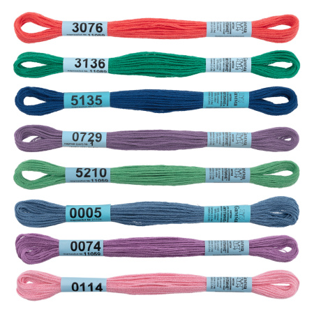 Нитки для вышивания Мулине 8цв*8м Crystal