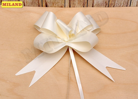 Бант упаковочный 30мм Бабочка бежевый 10шт/уп