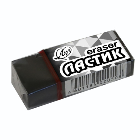 Ластик прямоугольный чёрный Л3