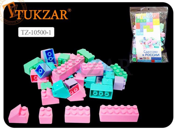 Конструктор №1  80дет пастель