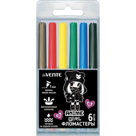 Фломастеры Anime Girl 06цв