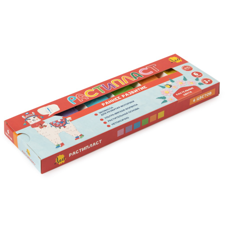 Пластилин растительный  06цв. РАСТИпласт  120г  пастель