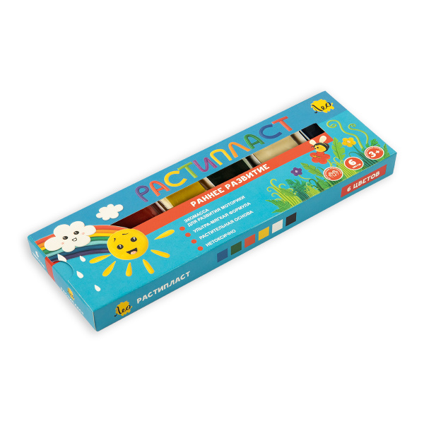 Пластилин растительный  06цв. РАСТИпласт  120г