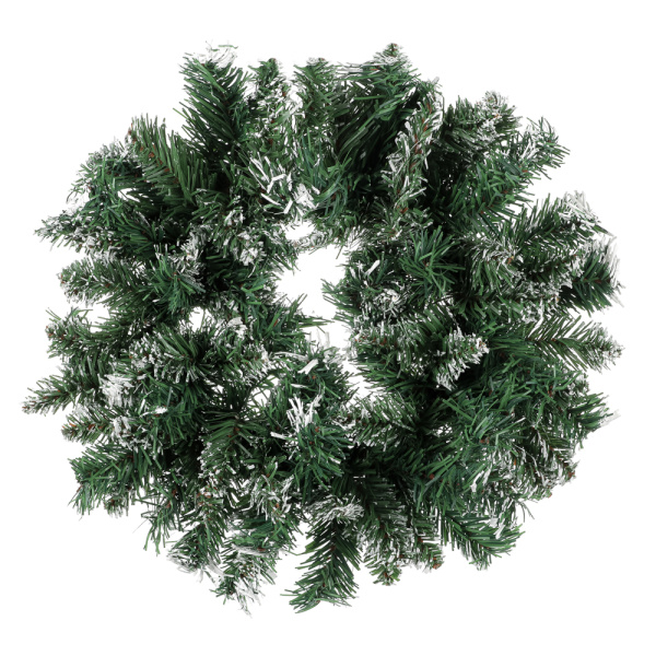 яВенок-хвоя 40см Заснеженный