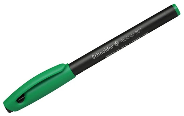 Ручка линер Topliner 967,  0,4мм зеленый