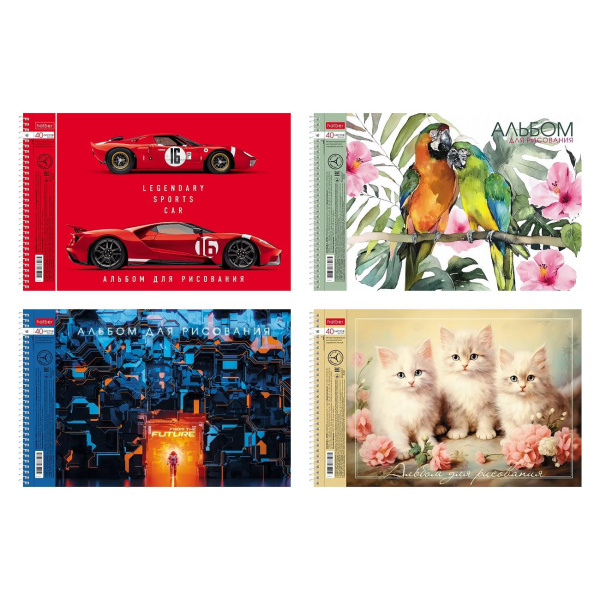 Альбом/гребень 40л Ассорти. Выпуск №3, перфорация, 4 диз.