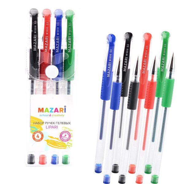 Набор гелевых ручек  4цв. Lipari