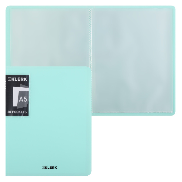 Папка А5 20 вклад Pastel мята