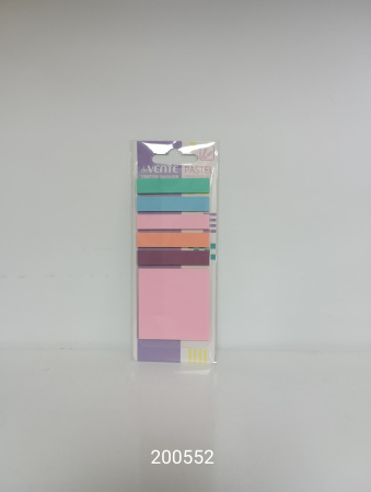 Стикер-закладка Pastel пластик. полупрозр., набор