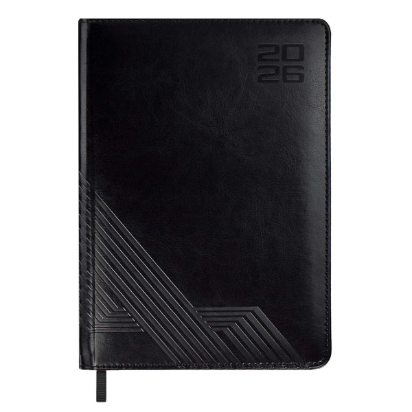 Ежедневник.2026г А5 7Бц Сариф чёрный, кожзам, поролон 176л