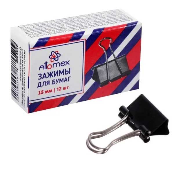 Зажим д/бумаг 15мм