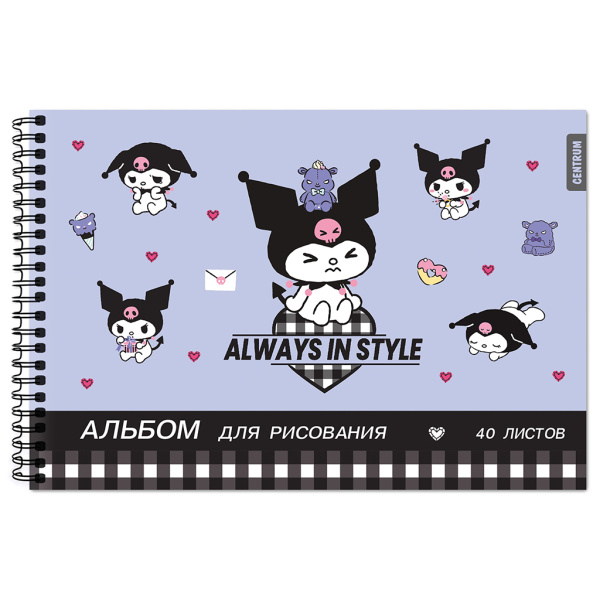 Альбом/гребень 40л Kuromi