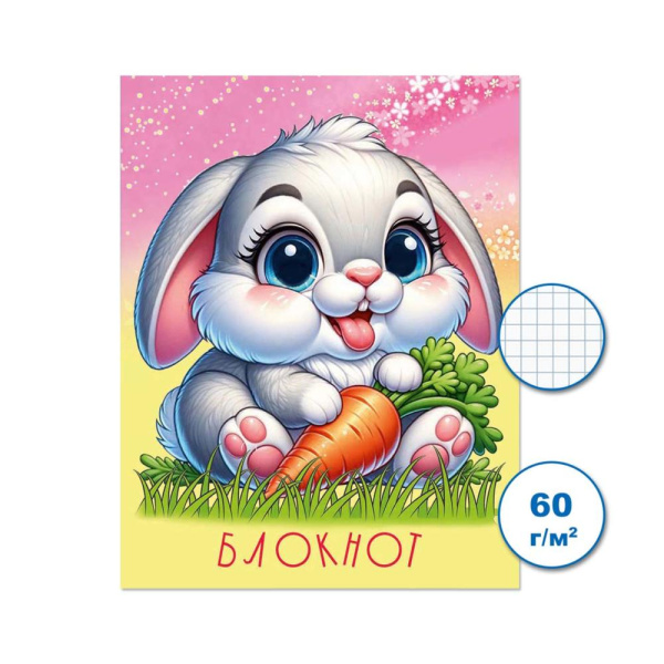 Блокнот А7  16л Весёлые зверюшки