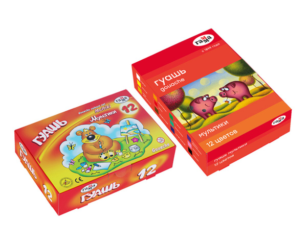 Гуашь Мультики 12цв.  20мл