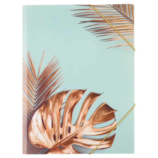 Папка на резинке А4 Night Tropic мятная