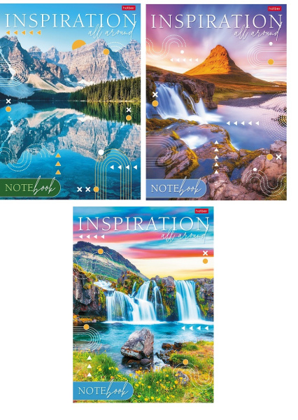 Тетрадь А4  80л Вдохновение вокруг, линия, выб.лак
