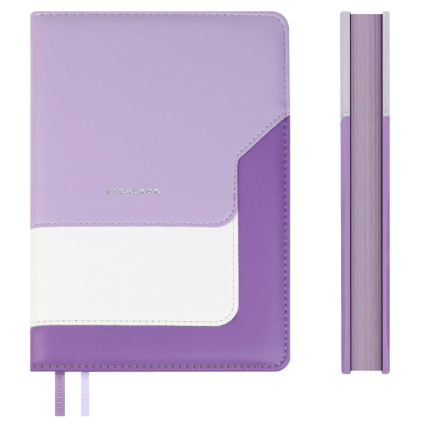 Ежедневник А5 7Бц Escalada Лайка сиреневый, кожзам, поролон, 160л