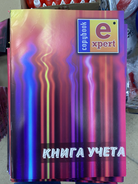 Книга Учета  карт.обложка 96л клетка офсет Раша