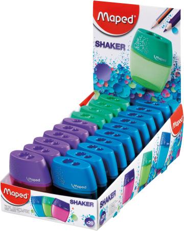 Точилка пластик с контейнером 2 отв. Shaker