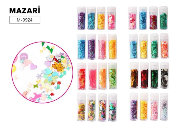 Пайетки Sequin Mix  4шт/уп