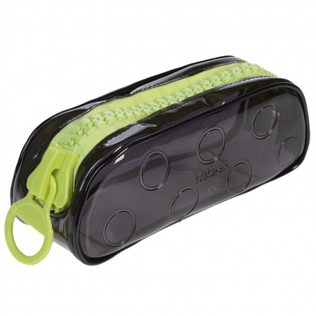 Пенал-косметичка Zipper Black&Yellow, ПВХ, большая молния АКЦИЯ