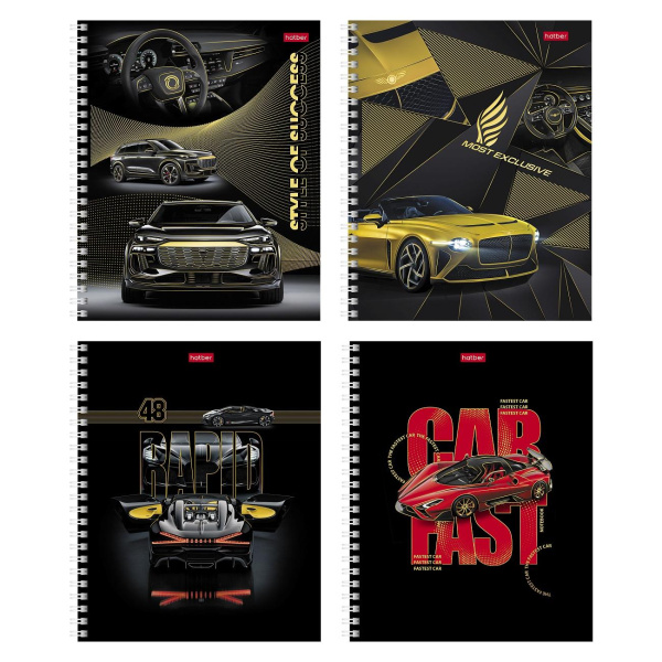 Тетрадь гребень  48л Роскошь и стиль, 3D фольга