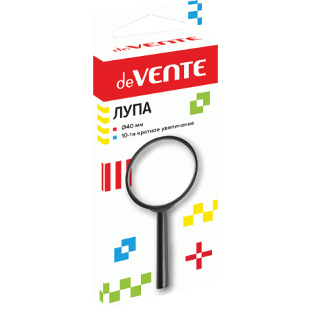 Лупа d 40мм пластик. оправа (десятикратное увеличение)