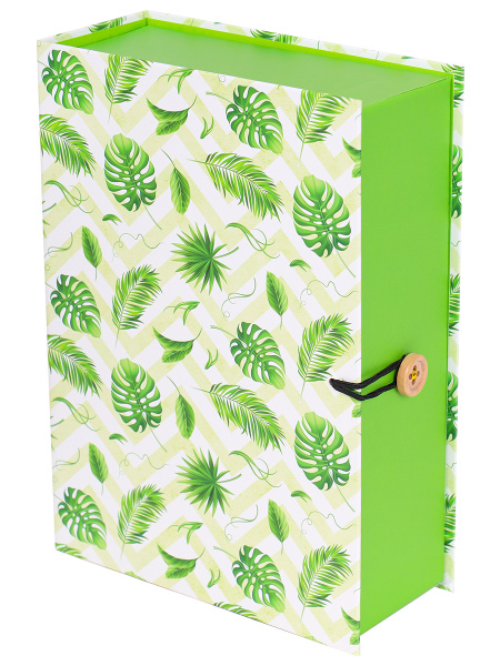 Коробка-книга подарочная 13,5*20*6 Листья