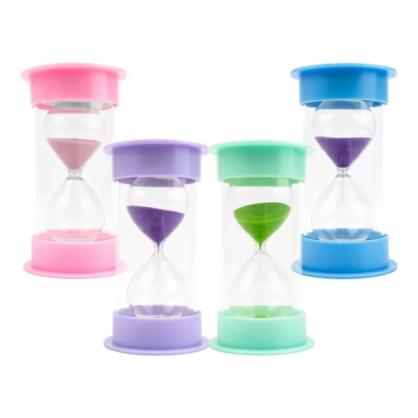 Часы песочные Ассорти 5 мин. 12,5*6,5см, пластик+стекло