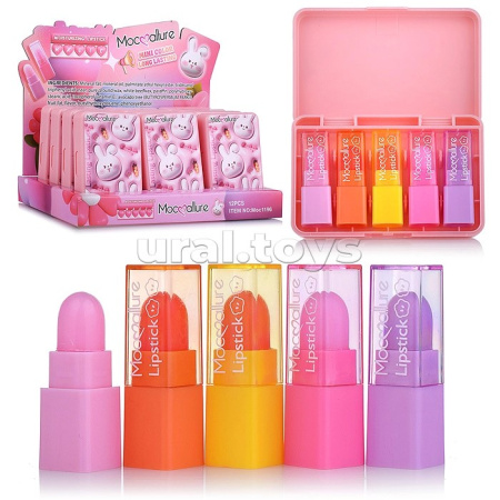 Детская косметика Помада Зайчишка", 5шт