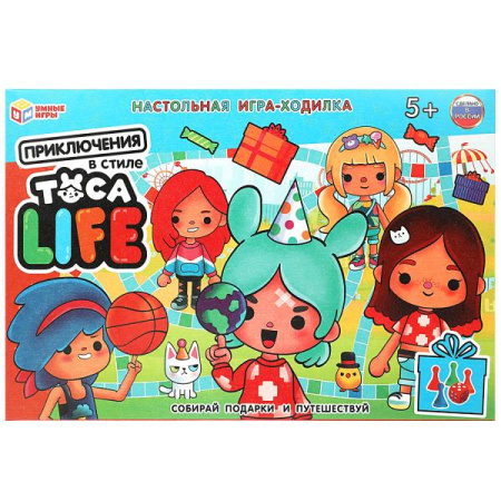 Игра настольная Ходилки Приключения в стиле Toca Life .