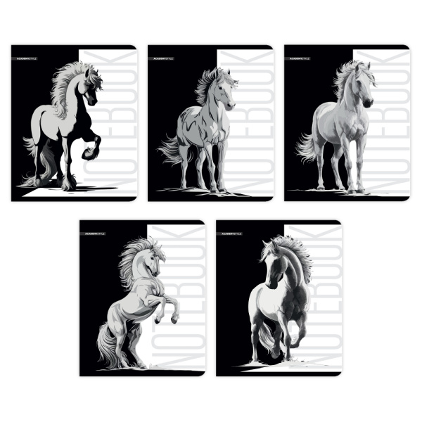 Тетрадь 80л Кони