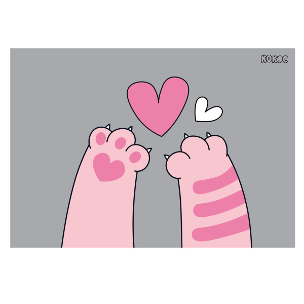 Клеенка д/труда 35*50см Cat&Heart