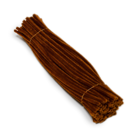 Пушистая проволока 30см/25шт Коричневый темный