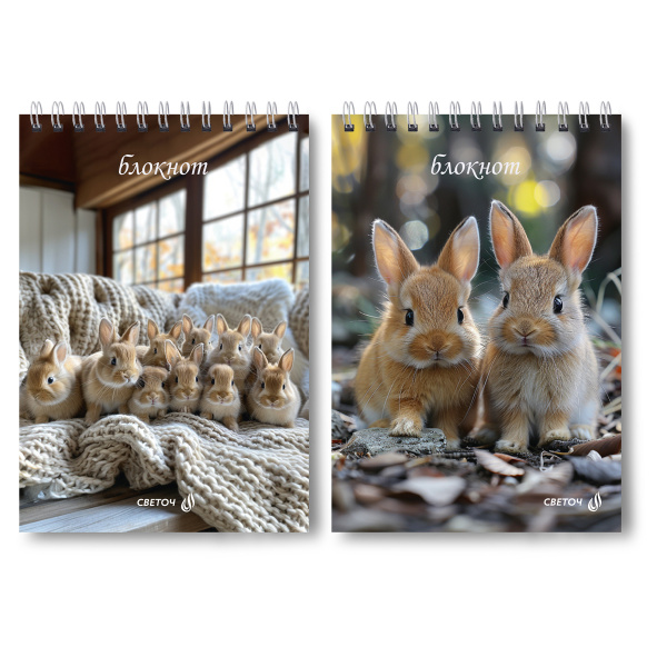 Блокнот/гребень  А5 80л Ушастики