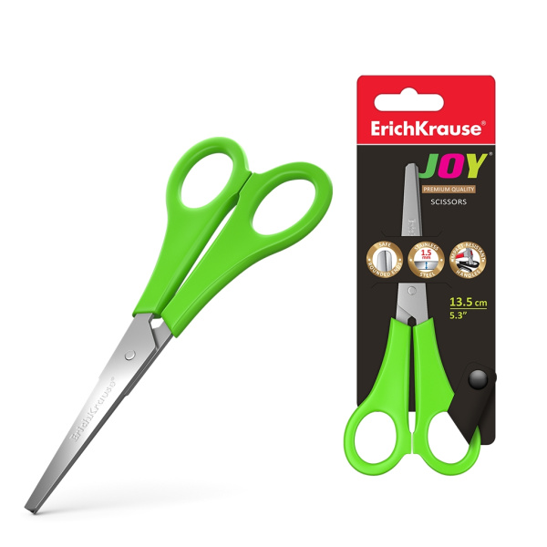 Ножницы  детск. 135мм Joy с линейкой, блистер