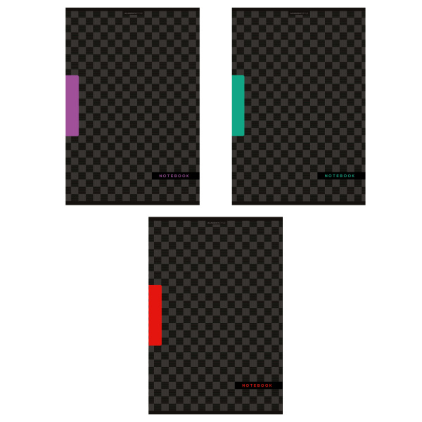 Тетрадь А4  48л Чёрная шахматка, твин-лак