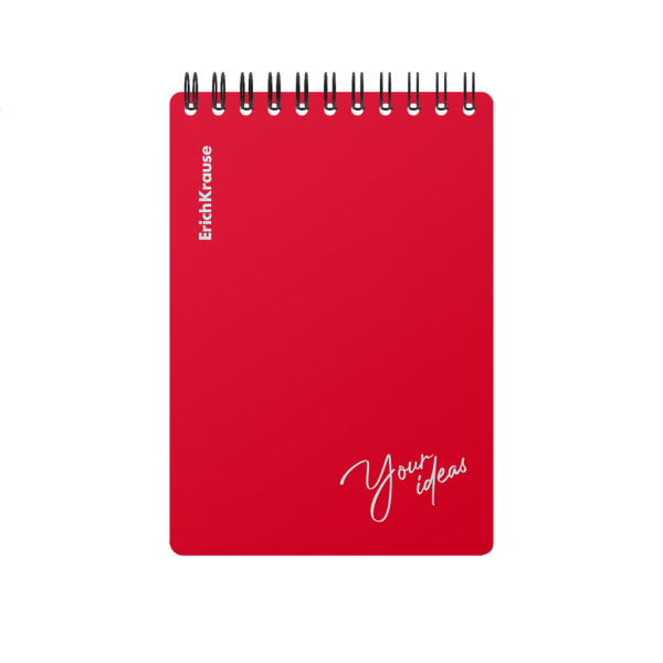 Блокнот/гребень  А6  80л Words красный, пластик. обл.