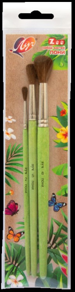 Кисти н-р пони  3 шт Zoo (круглые №2,5,8)