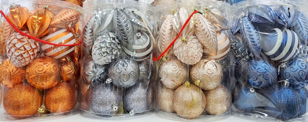 яЁлочные украшения 20шт 8см Ассорти