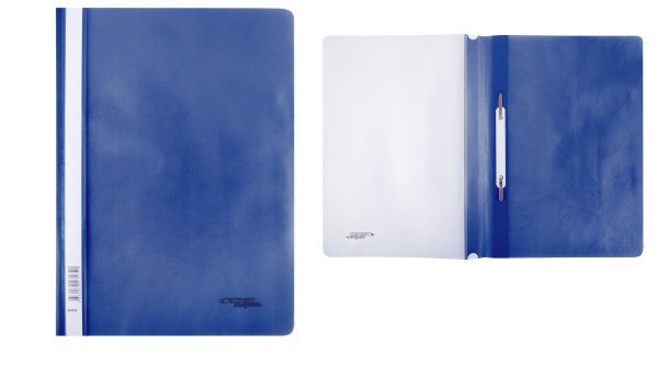 Скоросшиватель пласт.проз.верх  синий