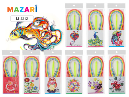 Набор д/творчества Квиллинг 240шт 5*540мм + ручка двухсторон.