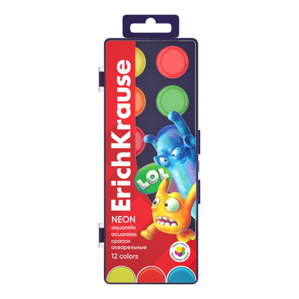 Краски акв. Jolly Friends Neon 12цв.