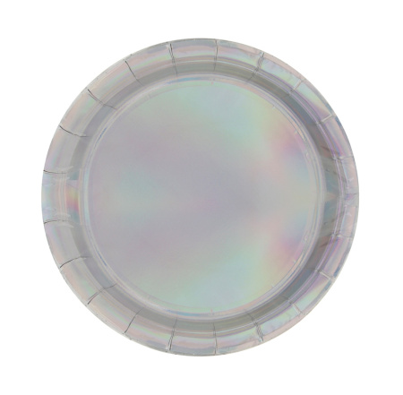 Тарелка бумажная Голография 6шт 18см
