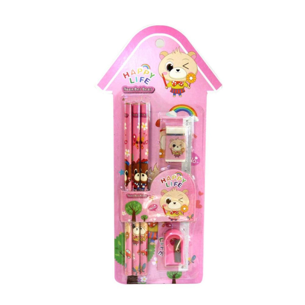 Канц.набор детский  6 предм. Для девочек