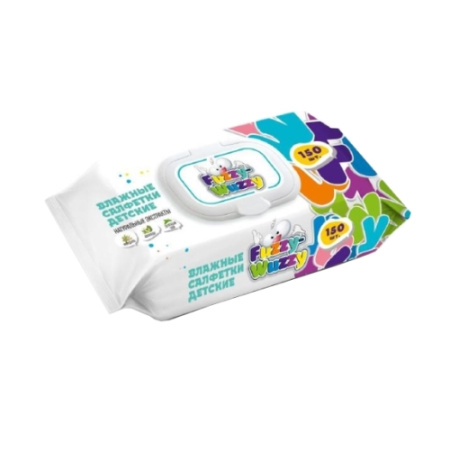 Влажные салфетки гигиенические Fuzzy-Wuzzy, 150шт/уп детские
