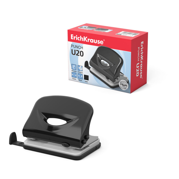 Дырокол 35л U35 Classic, черный АКЦИЯ