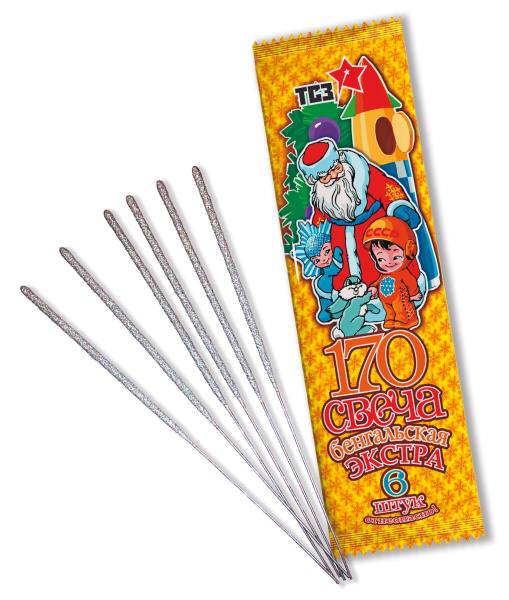 яБенгальские свечи h170мм 6шт/уп Экстра