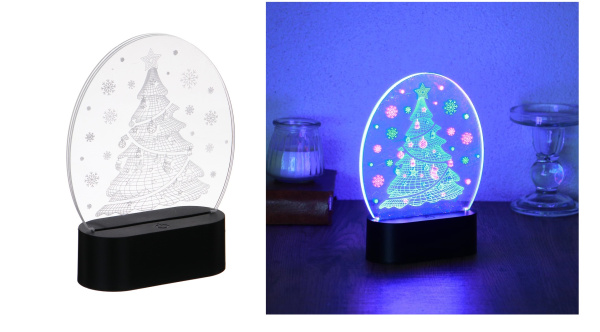 яСветильник декоративный Ёлочка  18,5*14см, полистирол, акрил