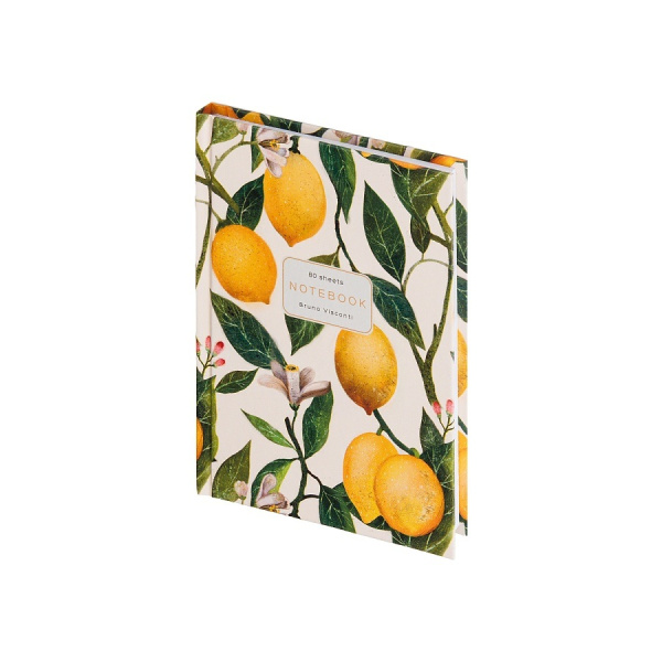 Бизнес-блокнот А6  80л 7Бц Flora. Paradise. Lemons